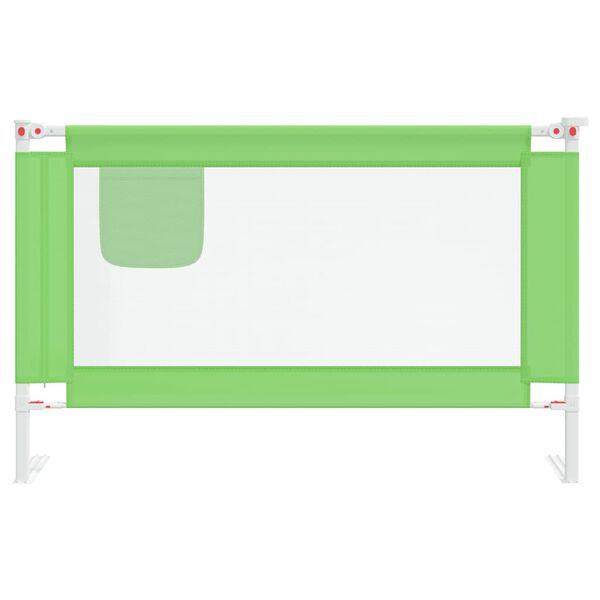 vidaXL Toddler Safety Bed Rail Green 120x25 cm Fabric