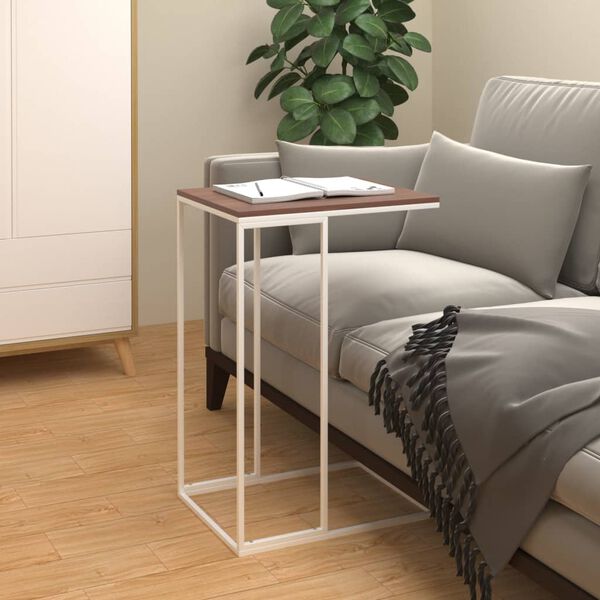 vidaXL Side Table White 40x30x59 cm Engineered Wood