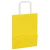 vidaXL Paper Bags 250 pcs with Handles Yellow 18x8x22 cm
