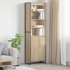 vidaXL Tall Cabinets 2 pcs Sonoma 60 x 36 x 200 cm Engineered Wood