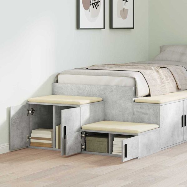 vidaXL Storage Cabinet 2 pcs Concrete Grey 108 x 41 x 40 cm