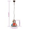 vidaXL Industrial Hanging Lamp 25 W Multicolour Round 30 cm E27
