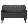 vidaXL Bench Black 119.5 x 64.5 x 75 cm Faux Leather