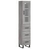 vidaXL Highboard Grey Sonoma 34.5x34x180 cm Engineered Wood