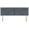 vidaXL LED Headboard with LED Strip Lights Dark grey 144 cm Velvet