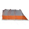 vidaXL Camping Tent Tunnel 5-Person Grey and Orange Waterproof