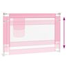 vidaXL Toddler Safety Bed Rail Pink 100x25 cm Fabric