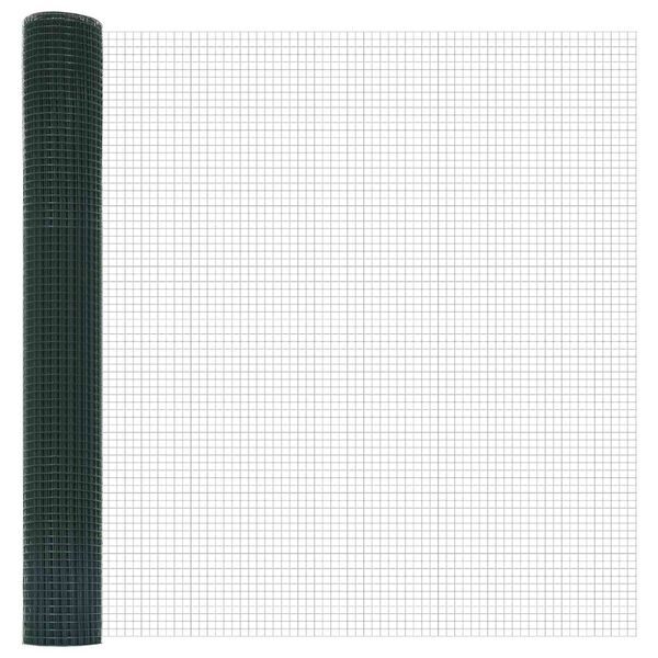 vidaXL Welded Wire Fence Green 1.2 x 25 m