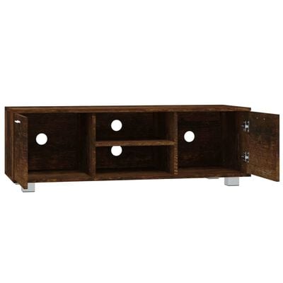 vidaXL TV Cabinet Smoked Oak 120x40.5x35 cm Engineered Wood