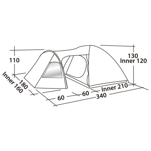 Easy Camp Tent Blazar 300 3-persons Rustic Green