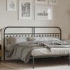 vidaXL Metal Replace Headboard Black 200 cm