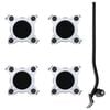 vidaXL Furniture Rollers 4 pcs with Lifter 15.5x15.5x5.5 cm Steel 1000 kg
