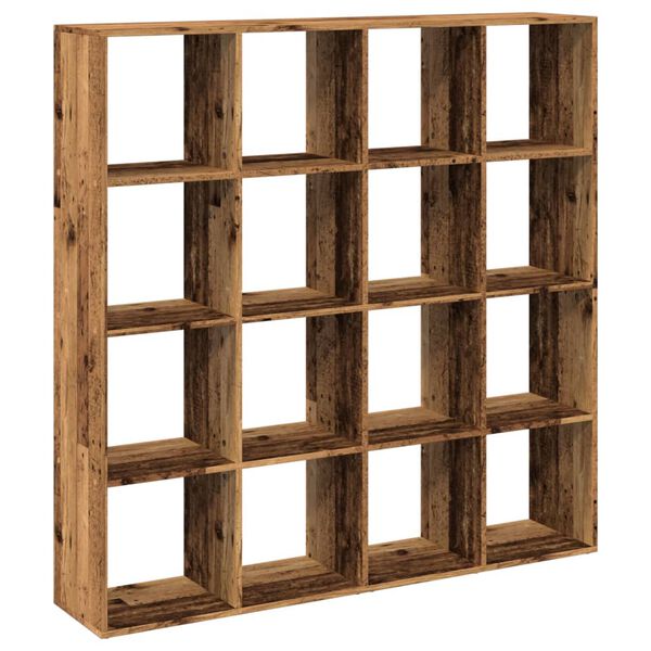 vidaXL Book Cabinet Old Wood 137.5x29x137.5 cm Engineered Wood
