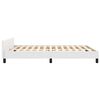 vidaXL Bed Frame without Mattress White 180x200cm Super King Faux Leather