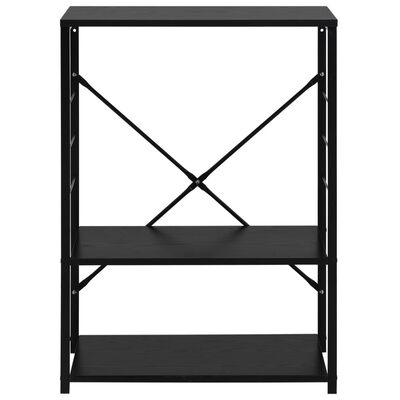 vidaXL Microwave Cabinet Black 60x39.6x79.5 cm Engineered Wood