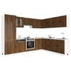 vidaXL 14 Piece Kitchen Cabinet Set Kalmar Brown Oak Engineered Wood