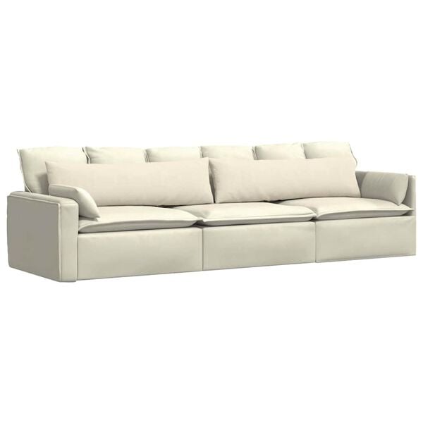 vidaXL Sofa Pillows 2 pcs Cream 145 x 40 cm Corduroy Fabric