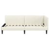 vidaXL Corner Bed Frame with Headboard Cream 100 cm x 200 cm Velvet