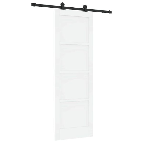 vidaXL Sliding Door ORKDAL White 73.5 x 211 cm Solid Pine Wood