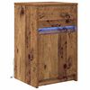 vidaXL LED Bedside Cabinet Old wood 38 x 34 x 61 cm Engineered wood