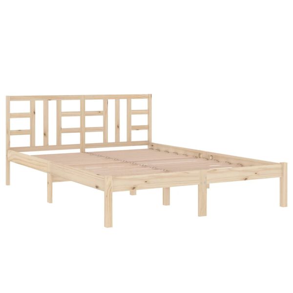 vidaXL Bed Frame without Mattress 180x200 cm Super King Solid Wood