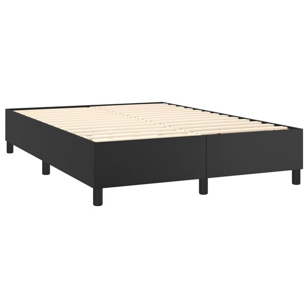 vidaXL Box Spring Bed Frame Black Double Faux Leather (UK/IE/FI/NO only)