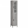 vidaXL Highboard Grey Sonoma 34,5x34x180 cm Engineered Wood