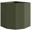 vidaXL Corner Planter Olive green 45 x 45 x 50 cm Steel