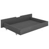 vidaXL Bed Frame without Mattress Dark Grey Solid Pinewood 140x200 cm (322022+2x321990)