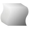 vidaXL Wall Mirrors 8 pcs 20x20 cm Wave Glass