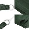 vidaXL Sunshade Sail 160 g/m&sup2; Dark Green 3/4x3 m HDPE