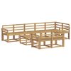 vidaXL Outdoor Sofa Set 9 pcs White Solid Acacia Wood