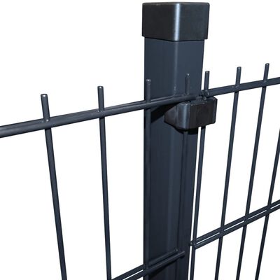 vidaXL 2D Garden Fence Panels & Posts 2008x830 mm 4 m Grey