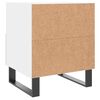vidaXL Bedside Cabinet White 40x35x47.5 cm Engineered Wood