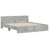 vidaXL Bed Frame without Mattress Concrete Grey 200x200 cm