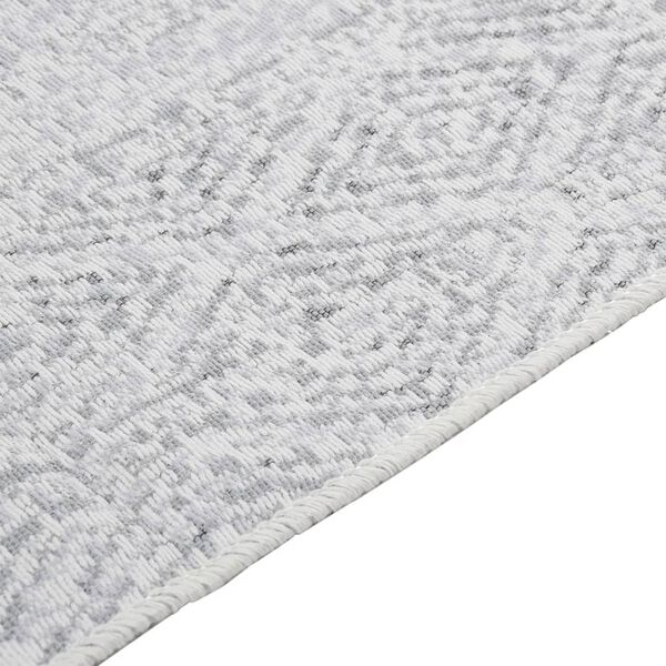 vidaXL Rug Light Grey 80x300 cm Cotton