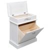 vidaXL Shoe Cabinet White 50x28x58 cm Paulownia Wood