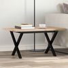 vidaXL Coffee Table X-Frame 80x50x40.5 cm Solid Wood Pine and Steel
