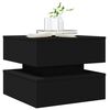 vidaXL Coffee Table with LED Lights Black 50x50x40 cm