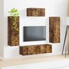 vidaXL TV Cabinet Set Wall-mounted 4 pcs Smoked Oak Engineered Wood