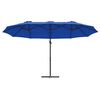 vidaXL Garden Cantilever Parasol Azure blue 372 x 198 x 243 cm