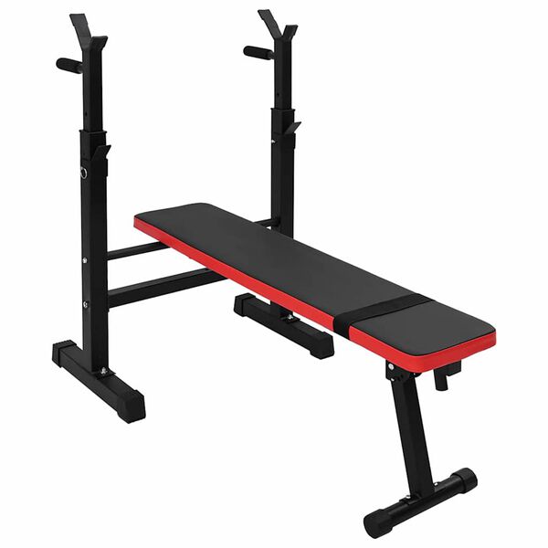 VidaXL Weight Bench Black 67 x 126.5 x 111 cm Powder-coated steel