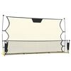 vidaXL Football Rebounder Net Black and Yellow 183x85x120 cm Polyester