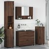 vidaXL Bathroom Furniture Set with Drawer with Shelf 4 pcs Brown Oak