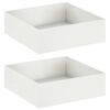 vidaXL Garden Planter 2 pcs White 100 x 100 x 30 cm Cold-rolled Steel