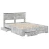 vidaXL Bed Frame Concrete Grey 160 x 200 cm Engineered Wood