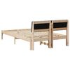 vidaXL Bed frame Brown and light grey 120 x 190 cm Solid pine wood