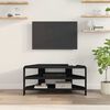 vidaXL Corner TV Cabinet Black 102x40.5x45cm Engineered Wood