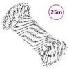 vidaXL Braided Boat Rope White 4 mmx25 m Polyester