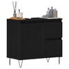 vidaXL Bathroom Sink Cabinet Black Oak 65 x 33 x 60 cm Engineered Wood